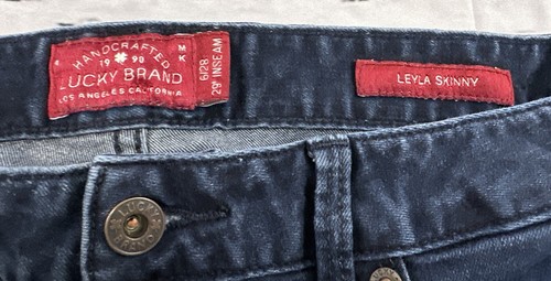 Pantalones de mezclilla Lucky Brand para mujer 6/28 (29x27) azul Leyla ajustados tiro bajo lavado oscuro - Imagen 4 de 17