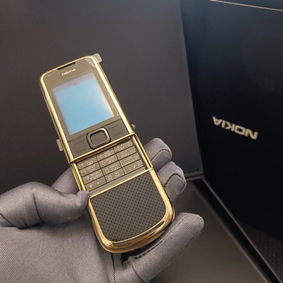 RARO NUEVO Nokia 8800 Oro Arte Carbono 8800e Repuestos Carcasa Cubiertas Estuche Foto 4 de 4