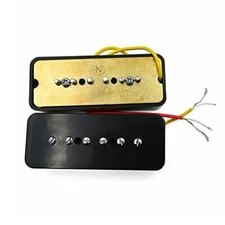 P90 Electric Guitar Pickups Single Coil Soapbar Neck Bridge Pickups Set Black US