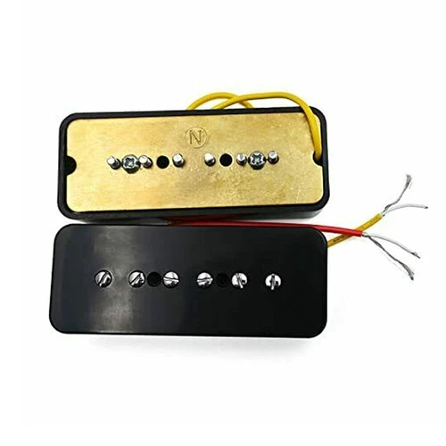 P90 Electric Guitar Pickups Single Coil Soapbar Neck Bridge Pickups Set Black US