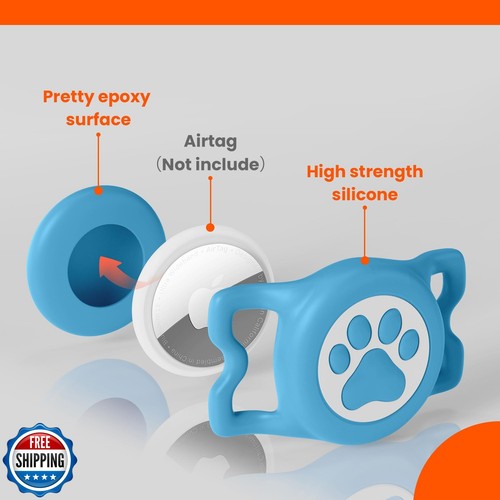 ilFindYou Waterproof Airtag Dog Collar Holder for Apple Air Tag, Silicone Dog - 第 2/5 張圖片
