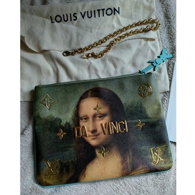 LOUIS VUITTON Jeff Koons Masters Collection Pochette Plat Bag Green M64799