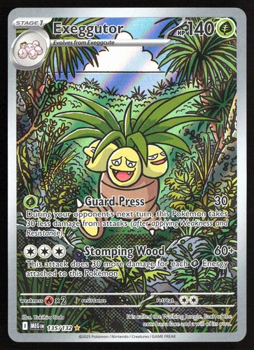Pokemon Exeggutor Holo Mega Evolution 135/132 NM