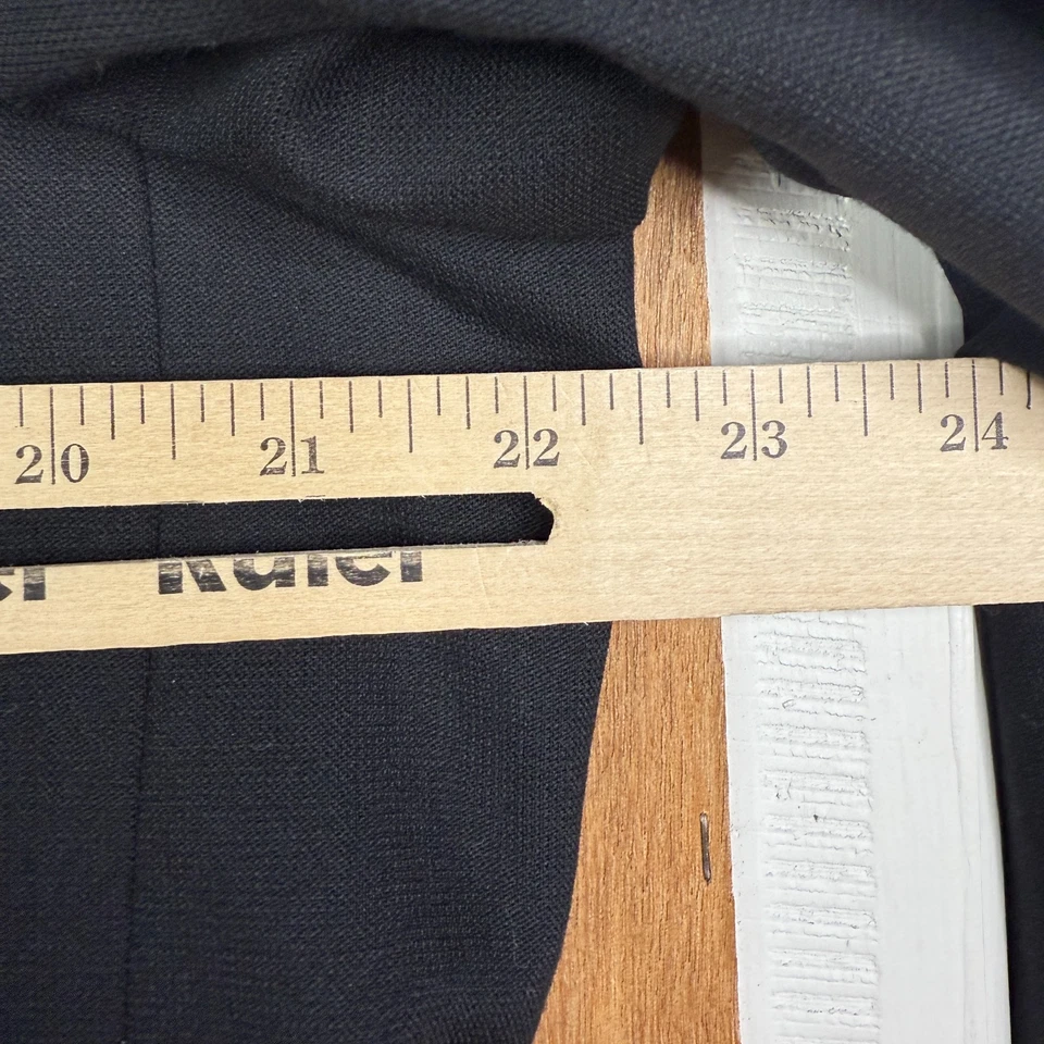 Calvin Klein Suit Mens 44L Black 2 Button Wool Blend Pants 38x33 Flat Front - Image 3 of 4