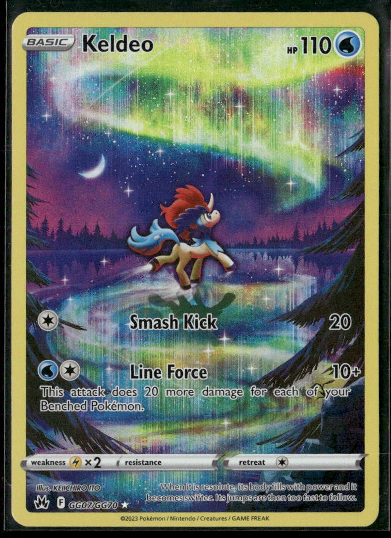 Keldeo Crown Zenith: Galarian Gallery GG07/GG70 Ultra Rare Holofoil Pokemon NM