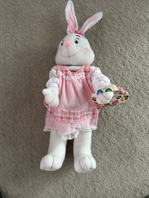 Vintage Kmart Easter Kids Door Porch Greeter 24 Inch Bunny Rabbit Plush Doll. 