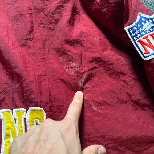 90s Apex One NFL Pro Line Washington Quarter Zip Nylon Pullover Jacket XL image 6