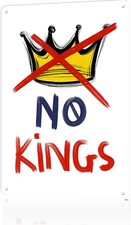 No Kings In America Vintage America Tin Metal Signs Home D cor 8x12