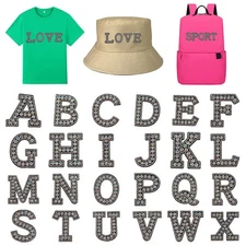 A-Z DIY Badge Garment Applique Clothing Stickers Letters Patches Alphabet Patch