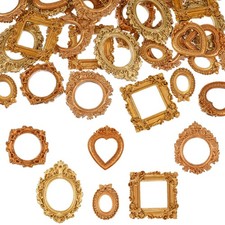 60PCS Vintage Mini Gold Picture Frames Antique Resin Baroque Decor Set
