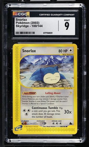 Snorlax graded CGC 9 for sale on eBay