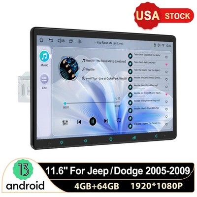 JOYING 11.6'' Big Screen Car Radio for 2006-2007 Jeep Commander Bluetooth GPS FM