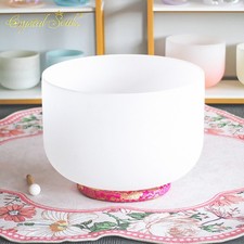Crystal Soul Crystal Soul 22'' Large Frosted Crystal Singing Bowl Calm Tone