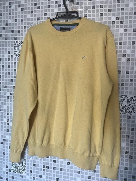 Men Daniel Hechter Sweater Yellow 40 /L / 48
