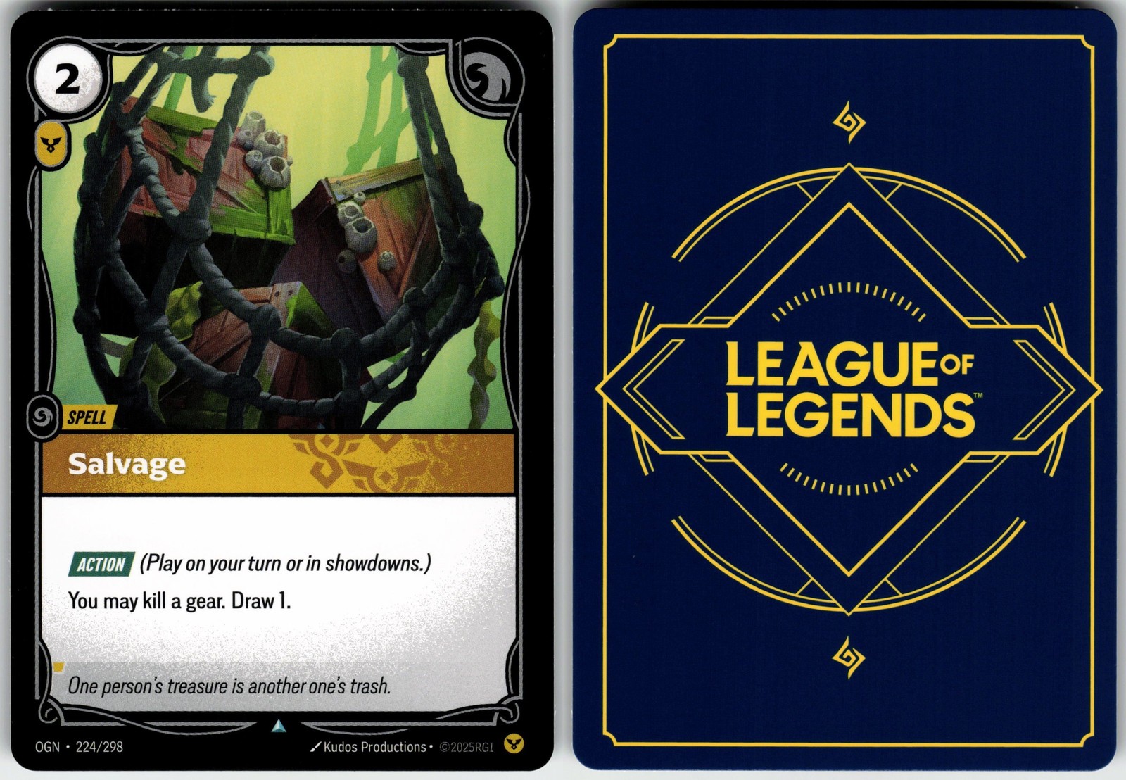 SALVAGE OGN-224 OGN ORIGIN RIFTBOUND UNCOMMON 2025 LP