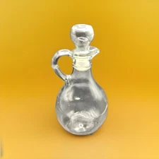 Vintage Oil/Vinegar Cruet w/ Stopper - Clear Glass