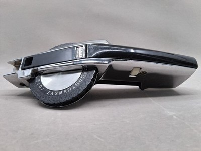 Vintage Dymo 1570 Chrome & Black Heavy Duty Embossing Label Maker Tapewriter