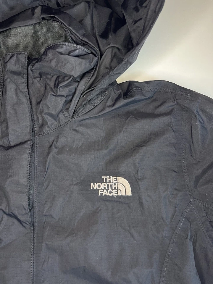 Women’s The North Face HyVent Windbreaker Jacket Full Zip Medium Black - Image 2 of 4