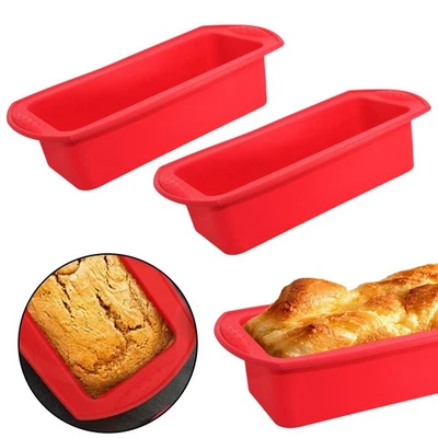 Moule Silicone Durable Toast 2 Pièces Pain Antiadhésif Four Set - Photo 1/4
