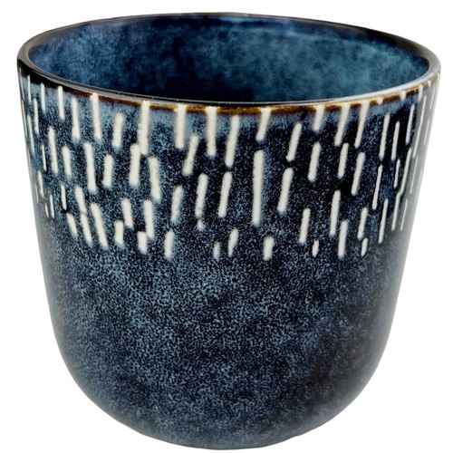 Laurie Gates Mugs Cups Set of 4 Matisse Catalina Stoneware Blue Confetti 12 oz - Picture 9 of 20