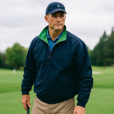 Fairway & Greene Water Resistant Golf Jacket Men s Large Full Zip Outerwear Coat