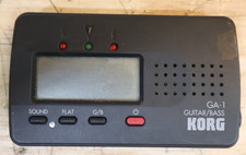 KORG GA-1 Tuner Guitar Bass Tested Black Music Instruments No Battery Cover
