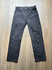 Vintage Levi's 501 Jeans Men's 33x36 Fits 30x30 Black USA Made 90s Button Fly