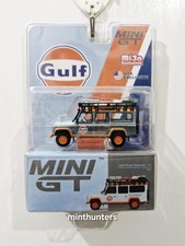 MINI GT LAND ROVER DEFENDER 110 GULF CHASE! BLISTER NOT MINT