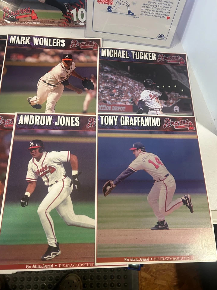 Lembranças vintage de beisebol 8 x 11 cartões dos anos 90 - Imagem 4 de 4