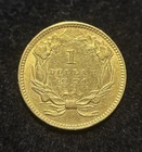 1854 $1 One Dollar Gold Indian Princess Type 2 Small Head - Item#562