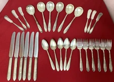 Vintage National Silver Company King Edward Sliver plate Silverware 29 Pieces