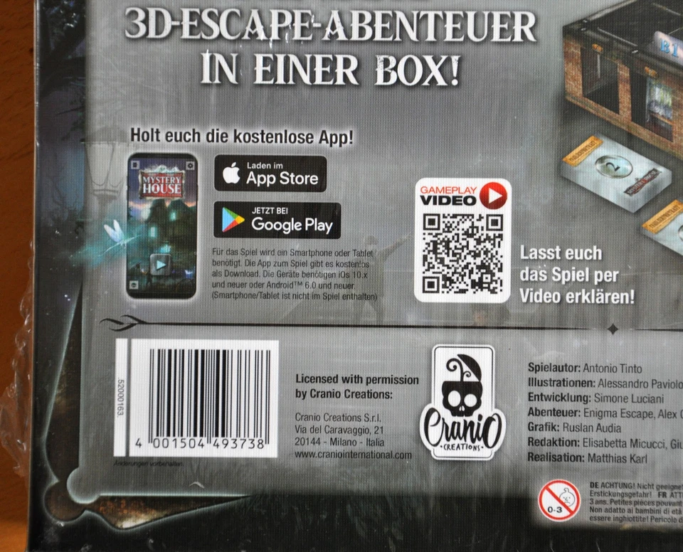 Schmidt Spiele, Mystery House - 3D Escape Game, Neu/OVP, NP 38€ - Bild 4 von 4