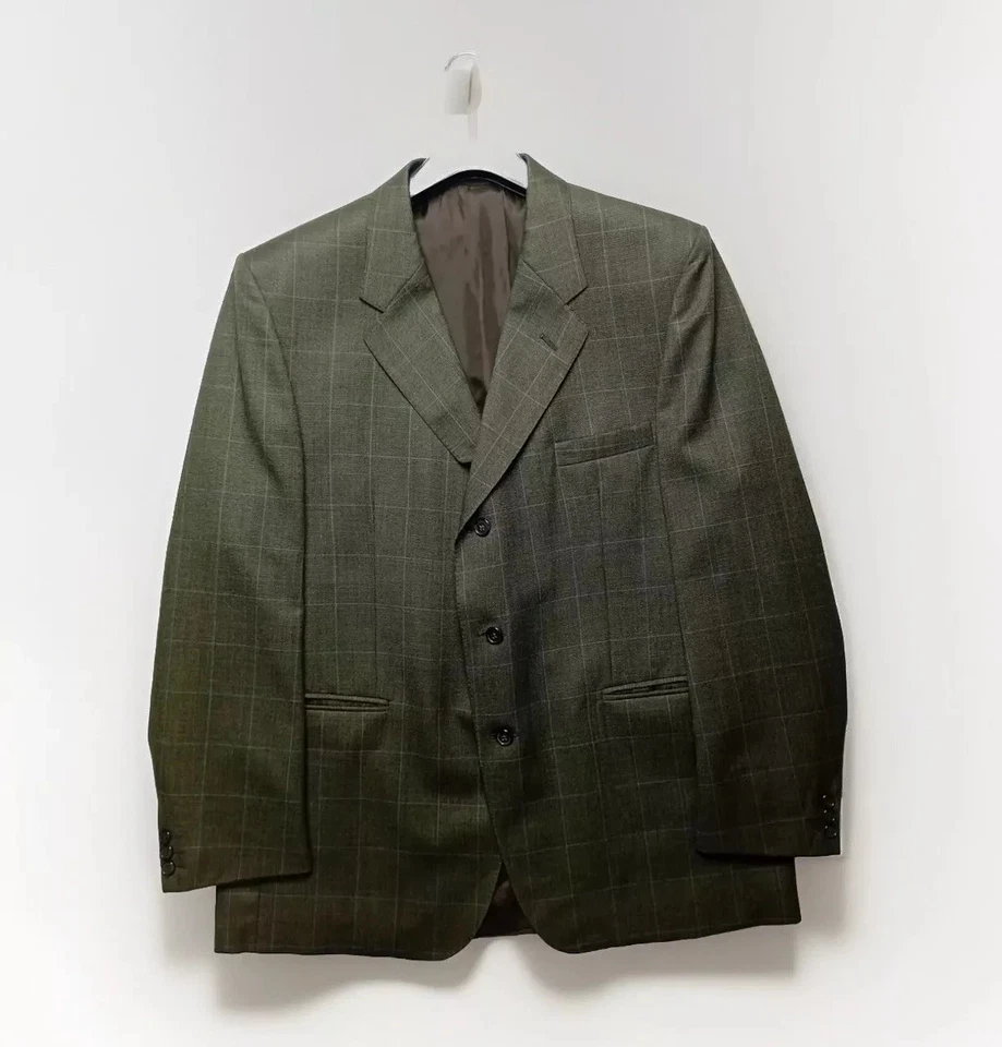 Gieves & Hawkes Tweed Blazer Savile Row London Green Size 48 - Image 2 of 4