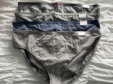 Lane Bryant Cacique Cotton Hipster Panties Blue Gray Grey Stars Size 22/24 NEW