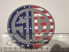 Sig Sauer Logo USA Flag Sticker 4" FREE SHIP!