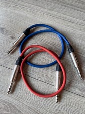 GUITAR PATCH LEADS with Neutrik connectors - 1/4 in approx 45cm