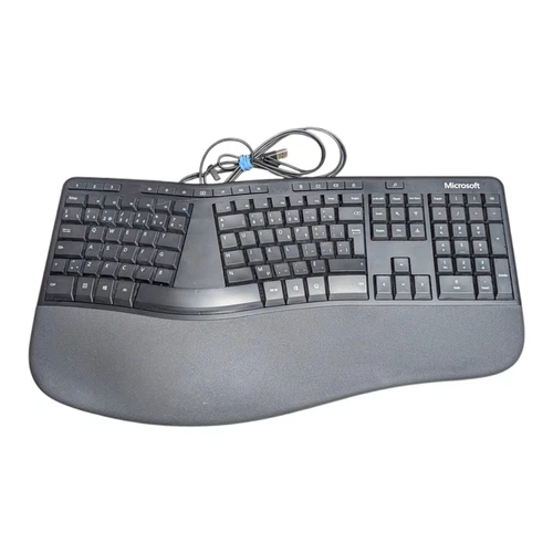 Microsoft Ergonomic Keyboard 1878 Wired USB 2.0 Black Tested Working Good Cond