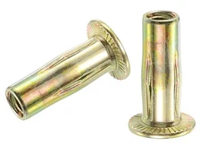 25pcs Yellow Zinc Plusnut Pre-bulbed M8-1.25 -MADE IN USA Threaded Rivnut