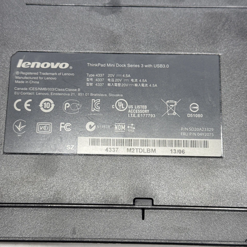 Lenovo ThinkPad Mini Dock Plus Serie 3 con acoplamiento para computadora portátil USB3.0 sin llave Foto 2 de 2