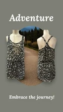 Collective Concepts,Woman,Summer Casual Dress,Black-white,Sz S,Sleeveless,Short!