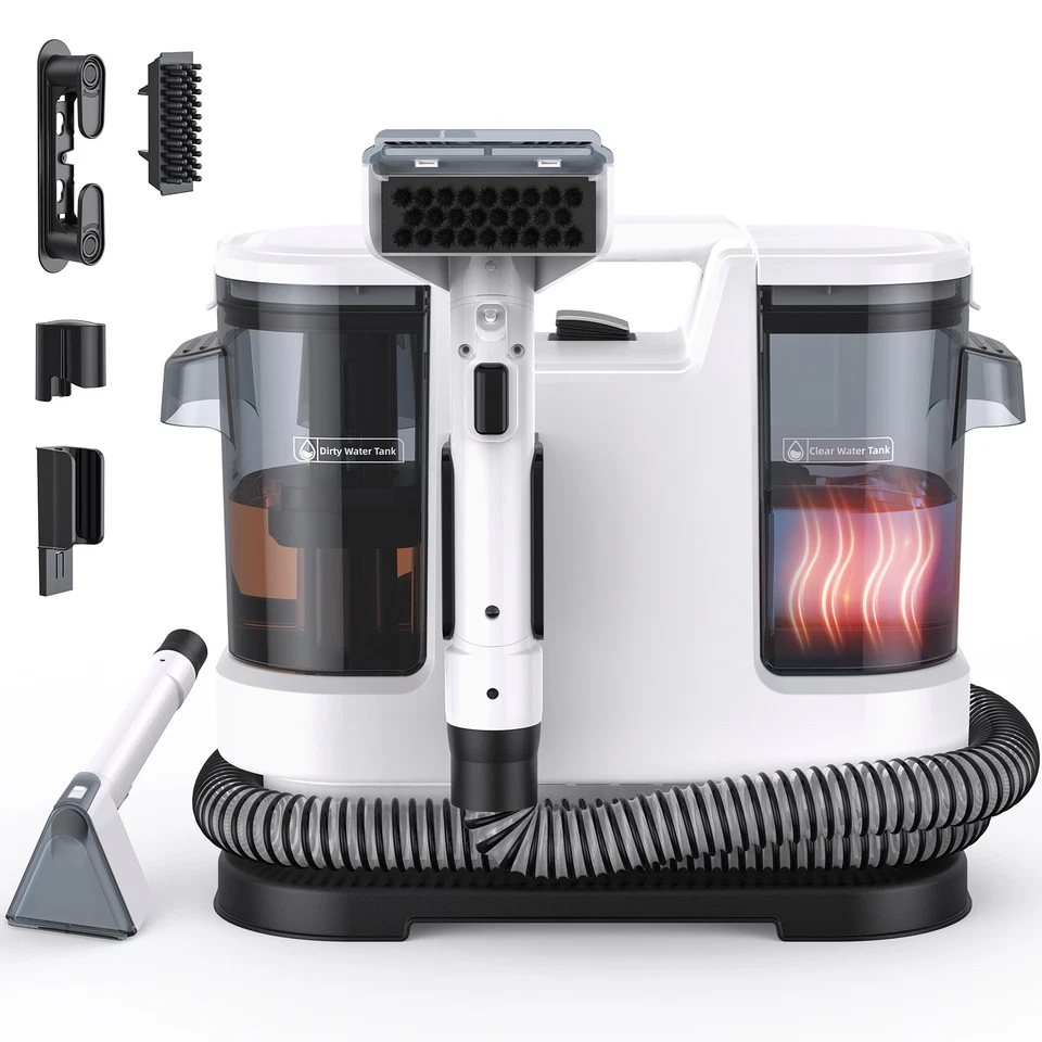 Polsterreiniger Heizfunktion Waschsauger Teppichreiniger Fleckenentferner 15Kpa