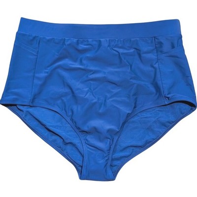 NEW Torrid Plus 2X 18 20 Swim Bottoms Blue Ultra High Rise Full Coverage Pockets