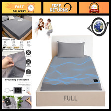 Full Size Grounding Sheets - 10 Silver Fiber Fitted Bed Sheet for Better Sleep