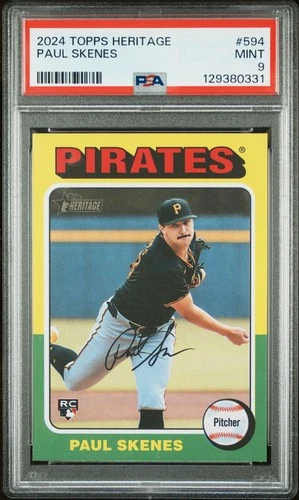 2024 Topps Heritage #594 Paul Skenes PSA 9