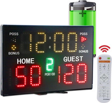 YZ Ultra-Bright LED Scoreboard, Digital Scoreboard with Remote, Portable Electro