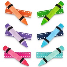 6 Pcs Back to School Bows Hair Clip, Pencil Hair Accessory,Classic Classic