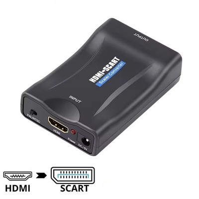 HDMI auf SCART Adapter Konverter AV Wandler 1080P Full HD TV Scaler + Kabel