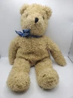 Ty 1990 Vintage Curly Bear 16" Tall With Bow Pre Owned