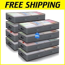 Reinforced Handles Underbed Storage Organizer, 8 Pack