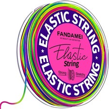 1mm Elastic String for Bracelets, Elastic Bracelets Beading Cord Stretchy Rai...